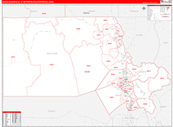 Ogden-Clearfield Metro Area Wall Map Red Line Style 2026
